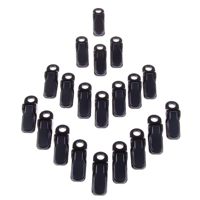 Warmshine 40pcs Small Clamp Tarp Sun Canopy Clamp Set Tarp Clamp Black Trap Clamp Pliers Pliers Claw Clasp Camping Clamp Tent Tight For Outdoor Use - Image 5